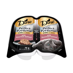 Dine Perfect Portions Wet Cat Food Cuts In Gravy Gourmet Salmon 2x37.5g