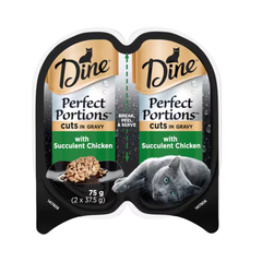Dine Perfect Portions Wet Cat Food Cuts In Gravy with Chicken 2x37.5g
