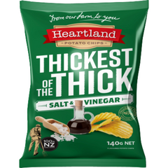 Heartland Thickest of The Thick Salt & Vinegar Potato Chips 140g