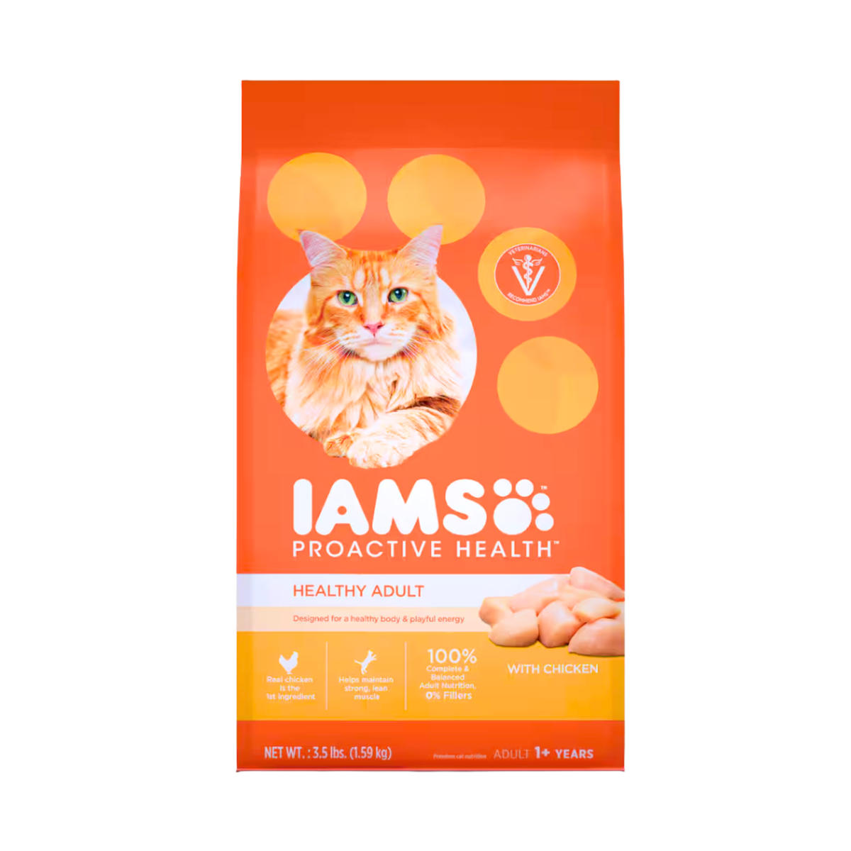 Iams Proactive Health Adult Dry Chicken Cat Food 1.59kg