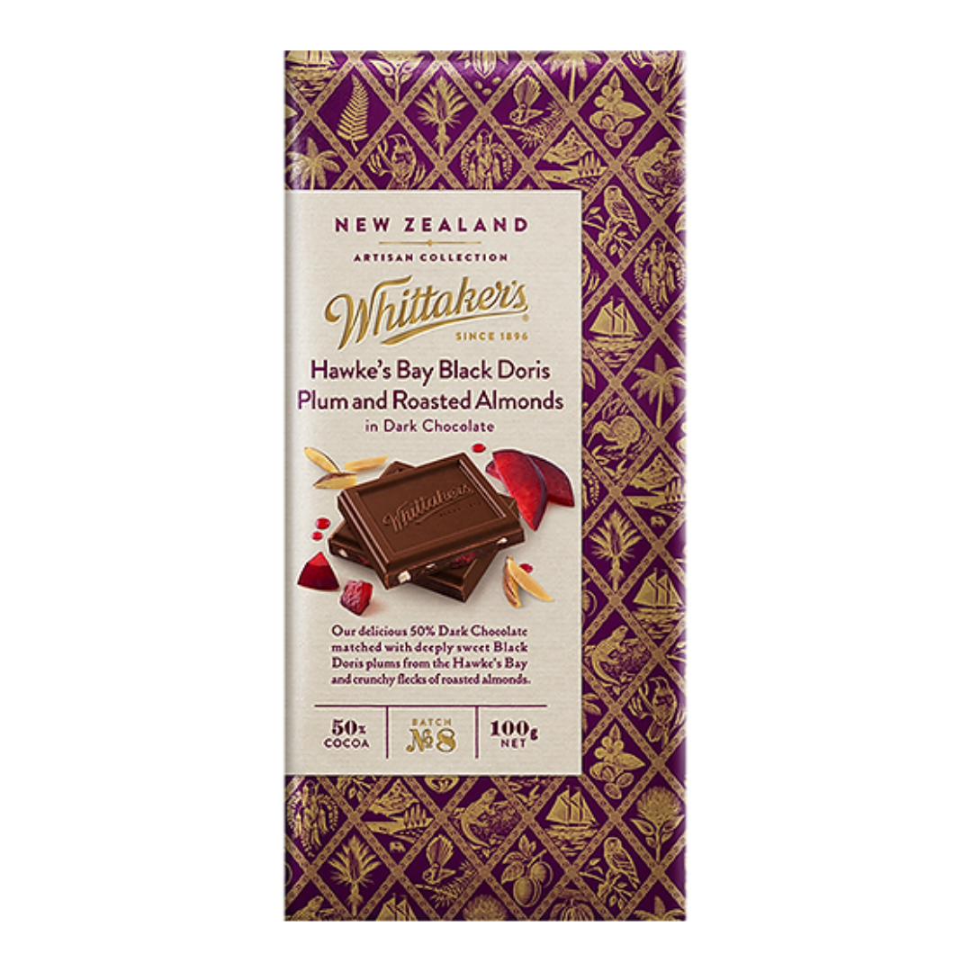 Hawkes Bay Plum Almond Dark 100g