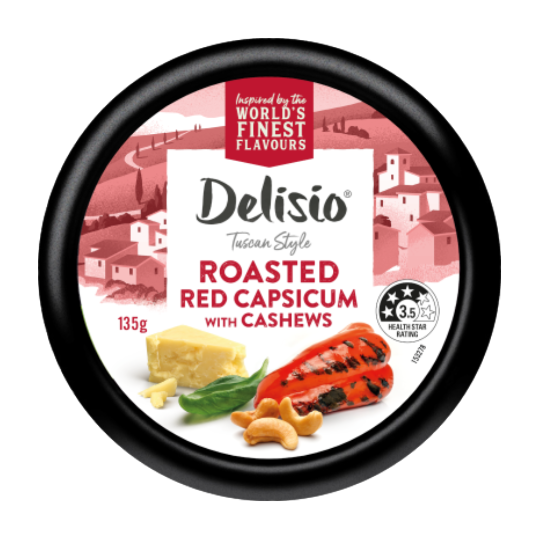 Delisio Roasted Capsicum with Cashew Dip 135g
