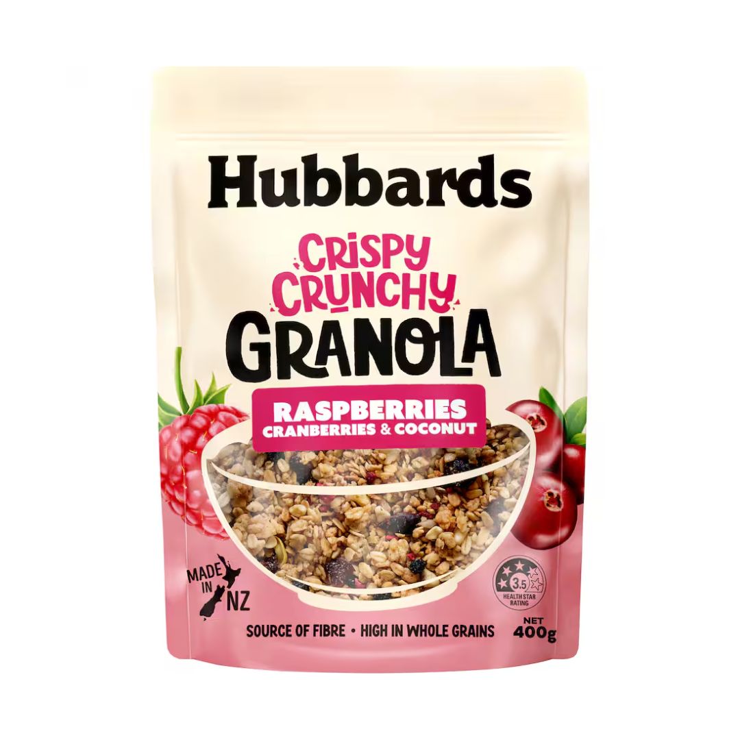 Hubbards Crispy Crunchy Raspberry and Coconut Granola
