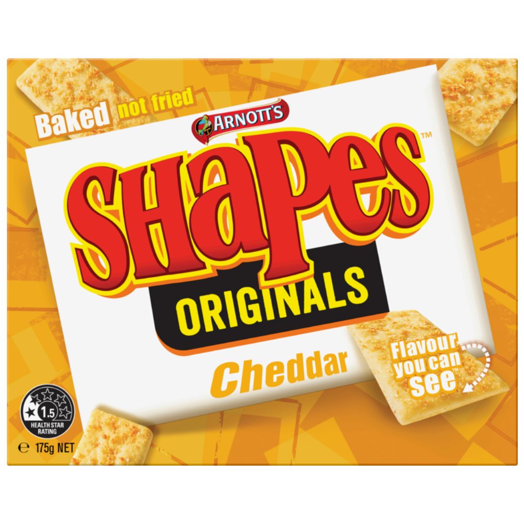 Arnotts Shapes Cheddar 175g