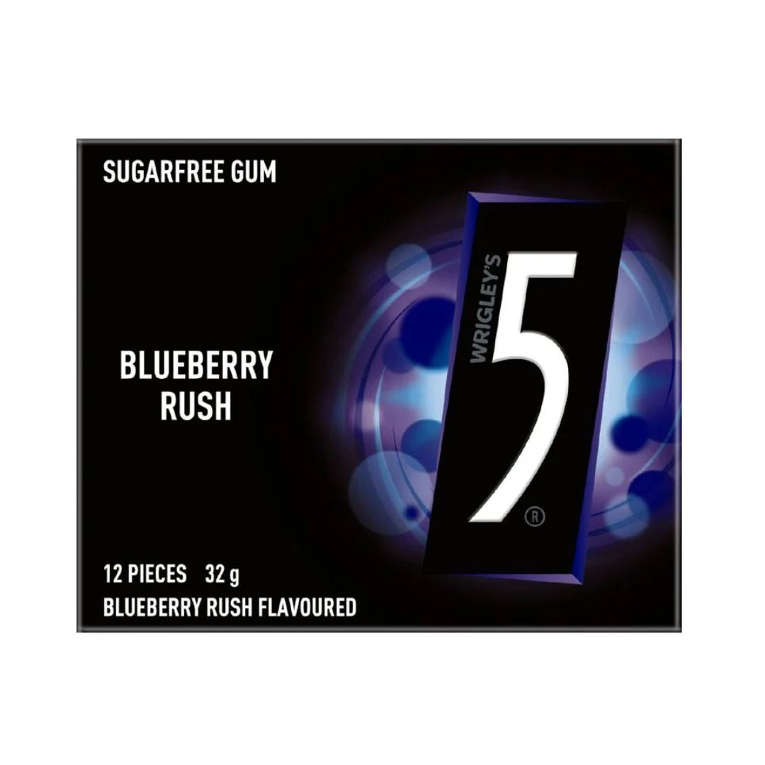 5 Gum Blueberry Rush Chewing Gum