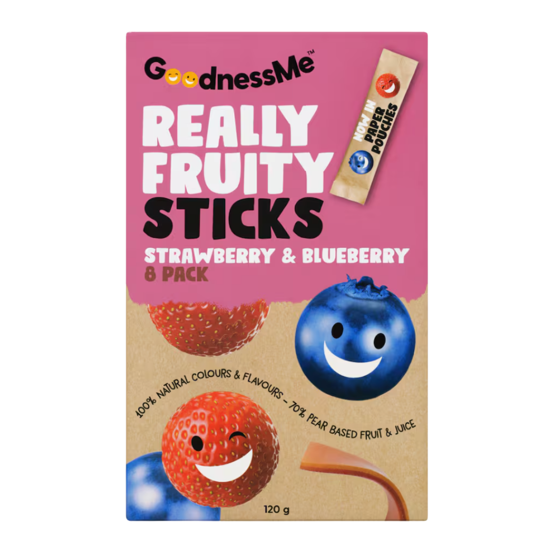 Goodnessme Really Fruity Fruit Sticks Strawberry & Blueberry