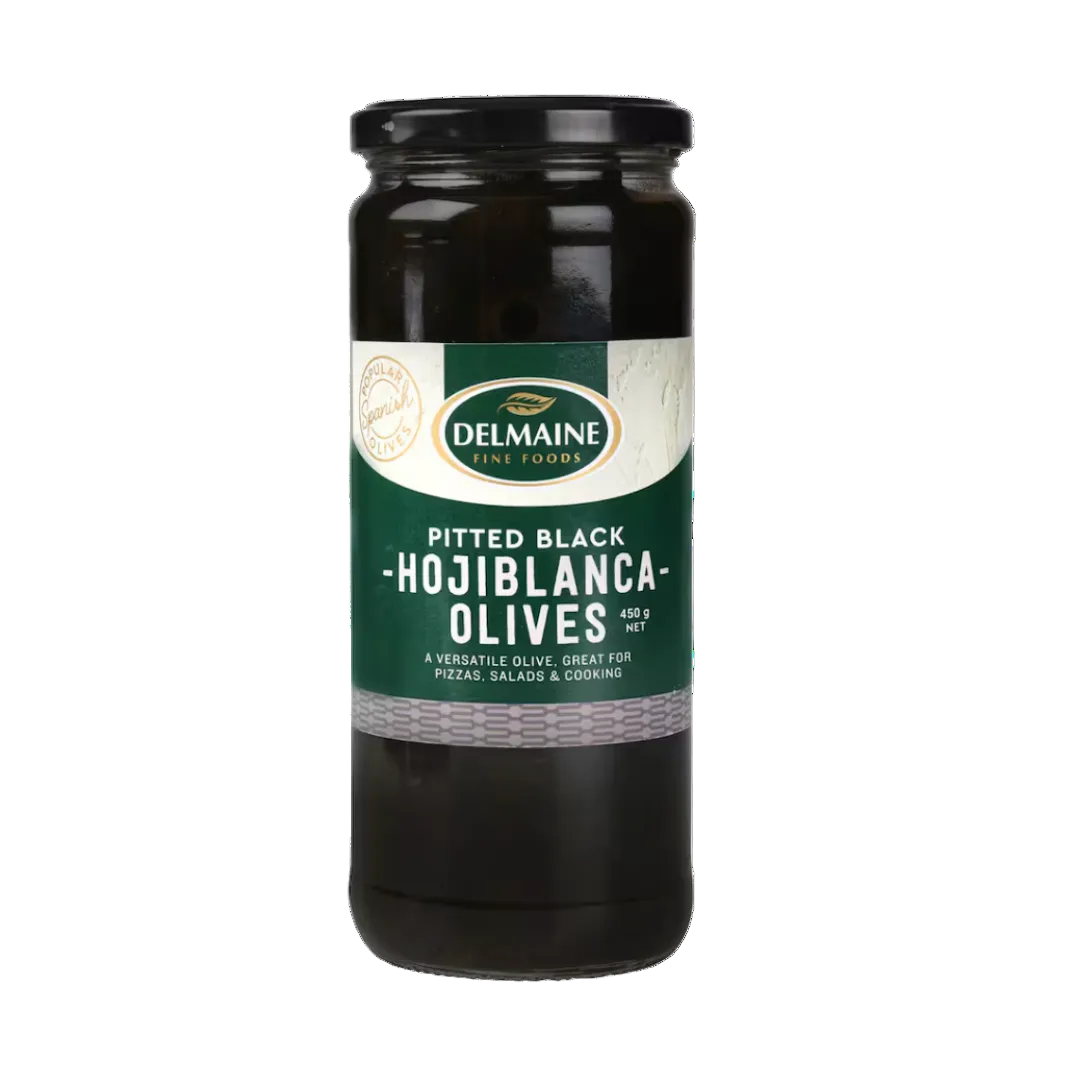 Delmaine Hojiblanca Pitted Black Olives