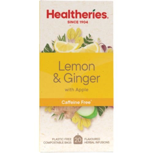 Healtheries Lemon & Ginger With Apple Tea Bags 20pk