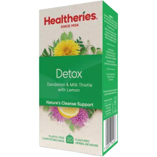 Healtheries Detox Dandelion & Milk Thistle With Lemon Tea Bags 20pk