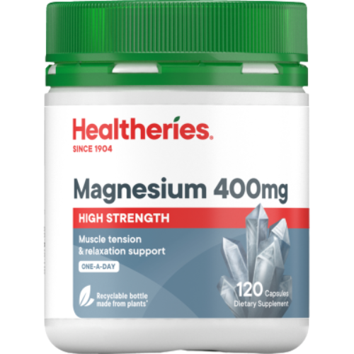 Healtheries Magnesium 400mg High Strength One A Day Capsules 120pk