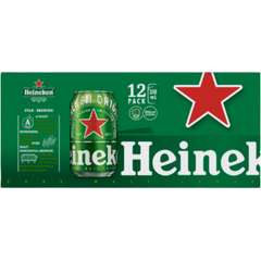Heineken Lager Beer Cans 12 x 330ml (Box)