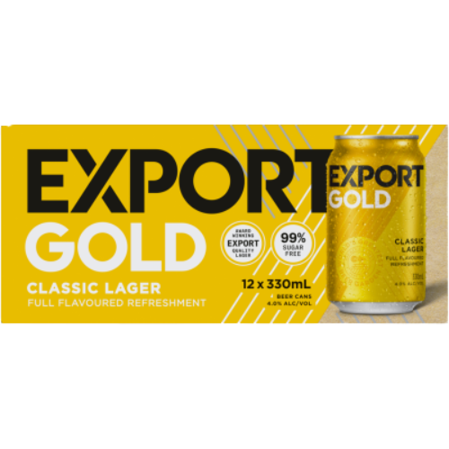 Export Gold Classic Lager Cans Box 12pk