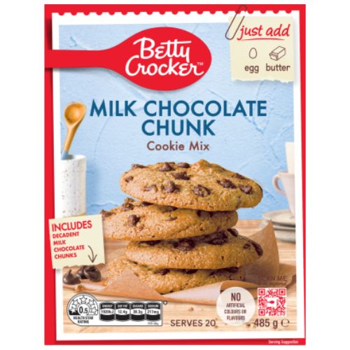 Betty Crocker Milk Chocolate Chunk Cookie Mix 485g