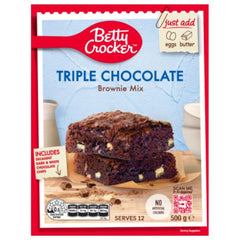 Betty Crocker Triple Chocolate Brownie Mix 500g