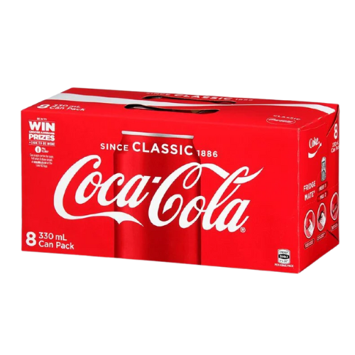 Coca-Cola Soft Drink Cans 8 x 330ml