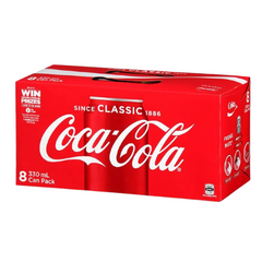 Coca-Cola Soft Drink Cans 8 x 330ml